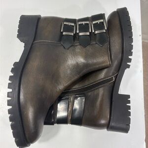 Napoleoni Fireside Made in Italy Women's Leather Ankle Boots euro size 36, NWOB